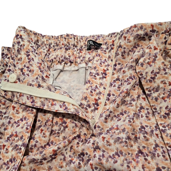 Zara Pink and White High Waist Bubble Shorts Tie Front (New) - Picture 9 of 12